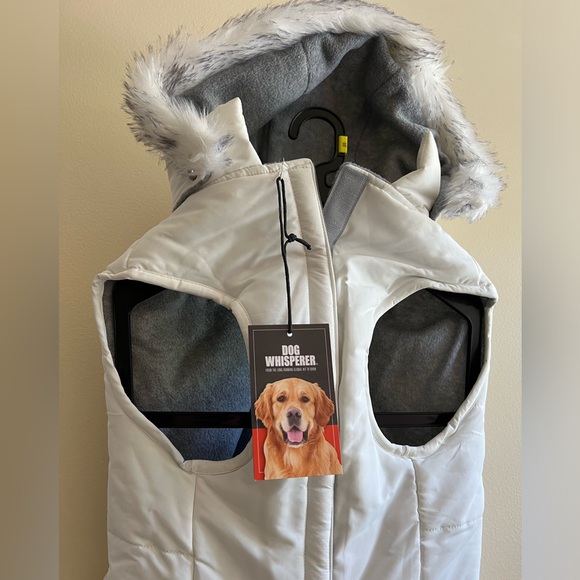 Dog Whisperer winter Coat with Removable Fur Trim Collar and Fleece Lining. - Picture 2 of 9